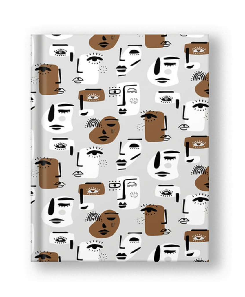 Journal decorated with Black and white faces