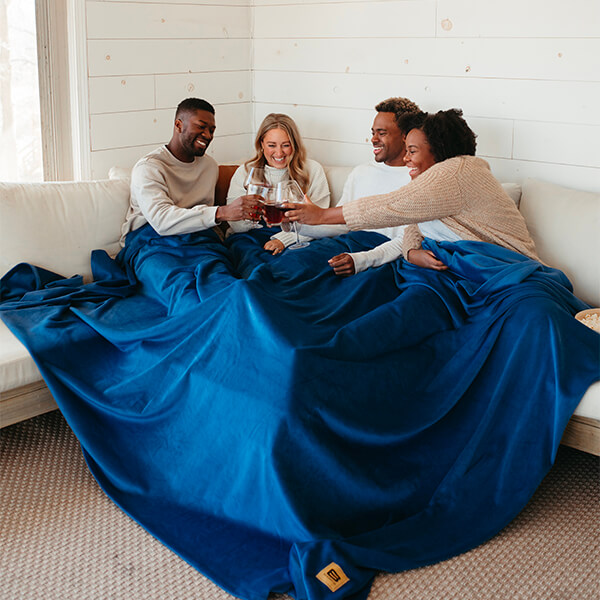 The Original Stretch Blanket from Big Blanket Co. in Bay Blue