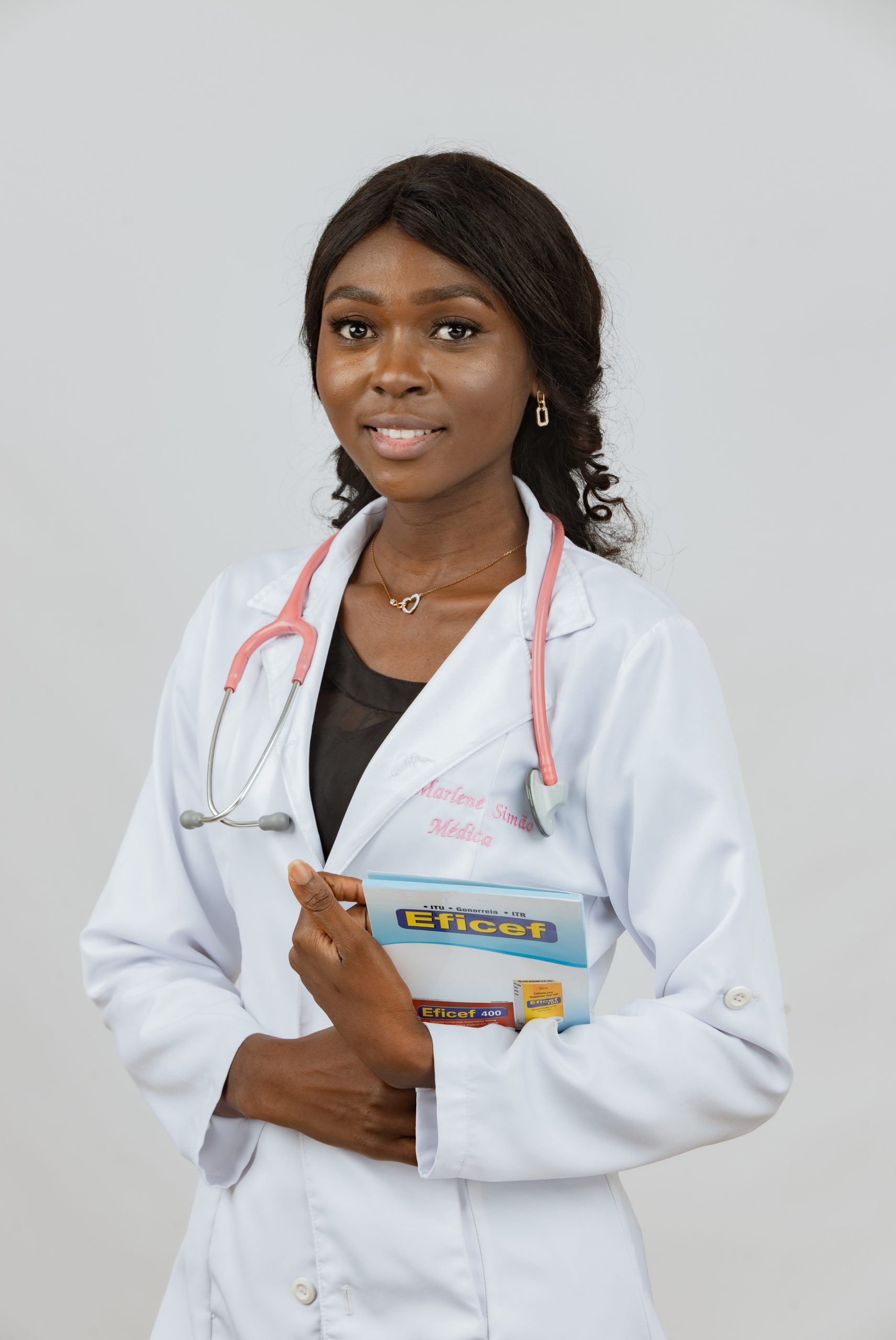 A smiling Black female doctor