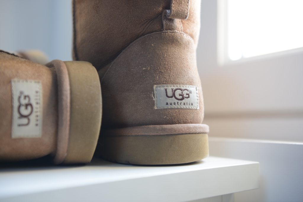 Upclose shot of Ugg boots