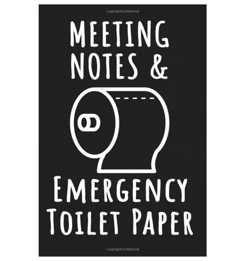 Fantastic Sarcastic Press "Meeting Notes & Emergency Toilet Paper Office Journal"