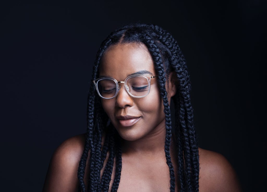 Black woman wearing glasses