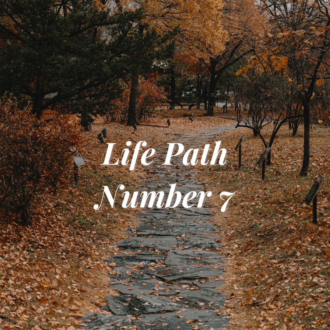 Life path number 7 is all about mysticism. Learn more about it here in today's article. Pictured: a path through autumn leaves.