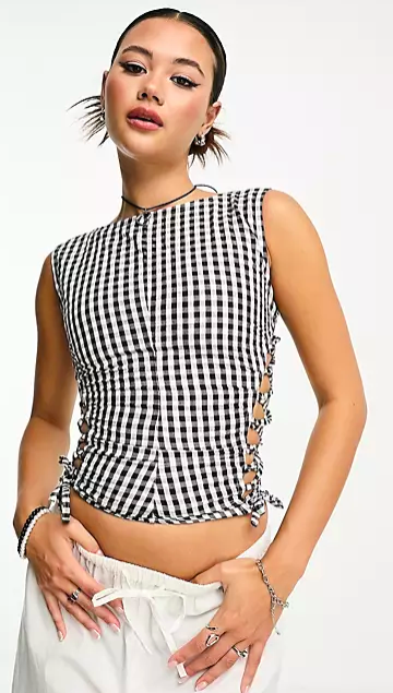 A gingham top