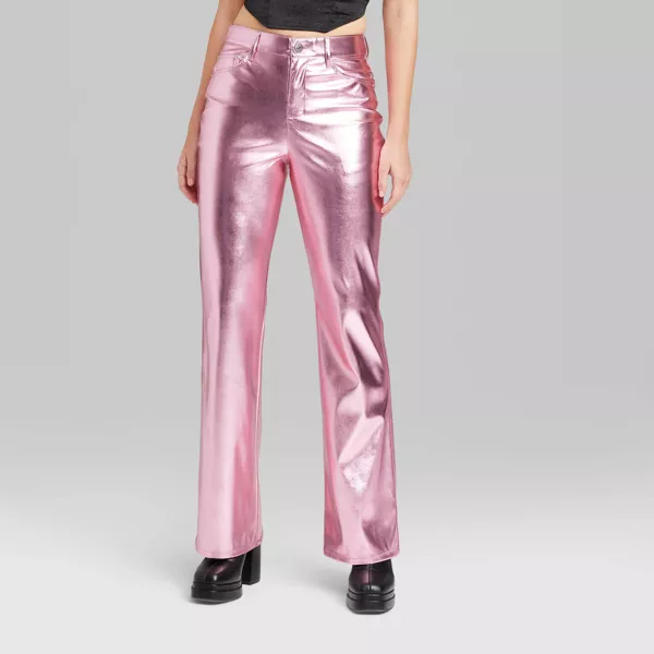 High Rise Metallic Vintage Slim Jeans