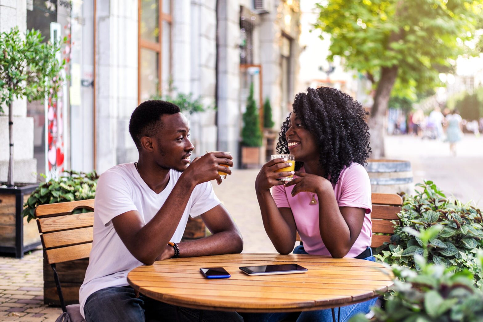 Black couple on a date with a pre-determined "value point."