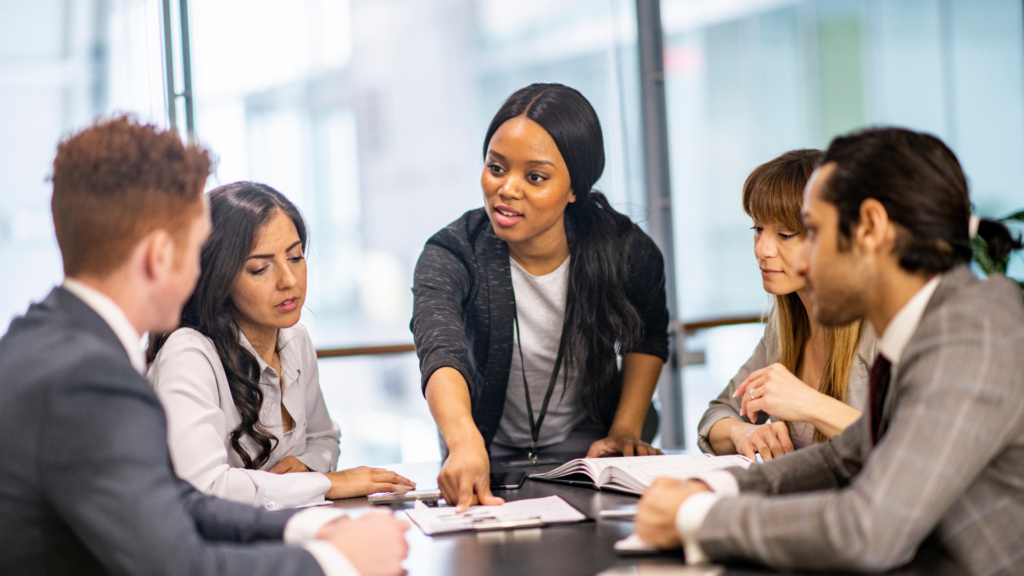 Female Leader thriving in corporate spaces