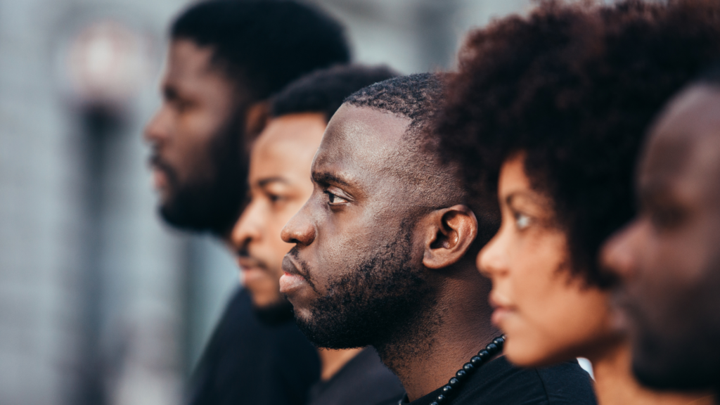 Group of Black Men and Black Woman thriving in corporate spaces