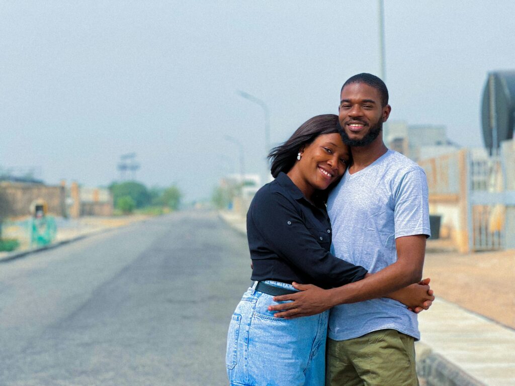 Birth Order Dating Theory pictured: Black couple