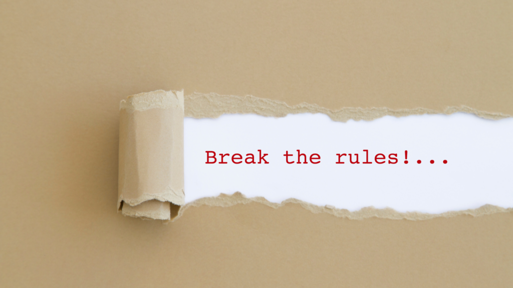 Break the rules written under torn paper