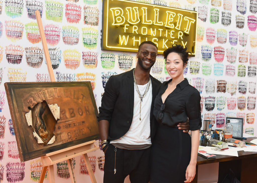 Aldis Hodge Wife pictured: Aldis Hodge and Harmonia Rosales