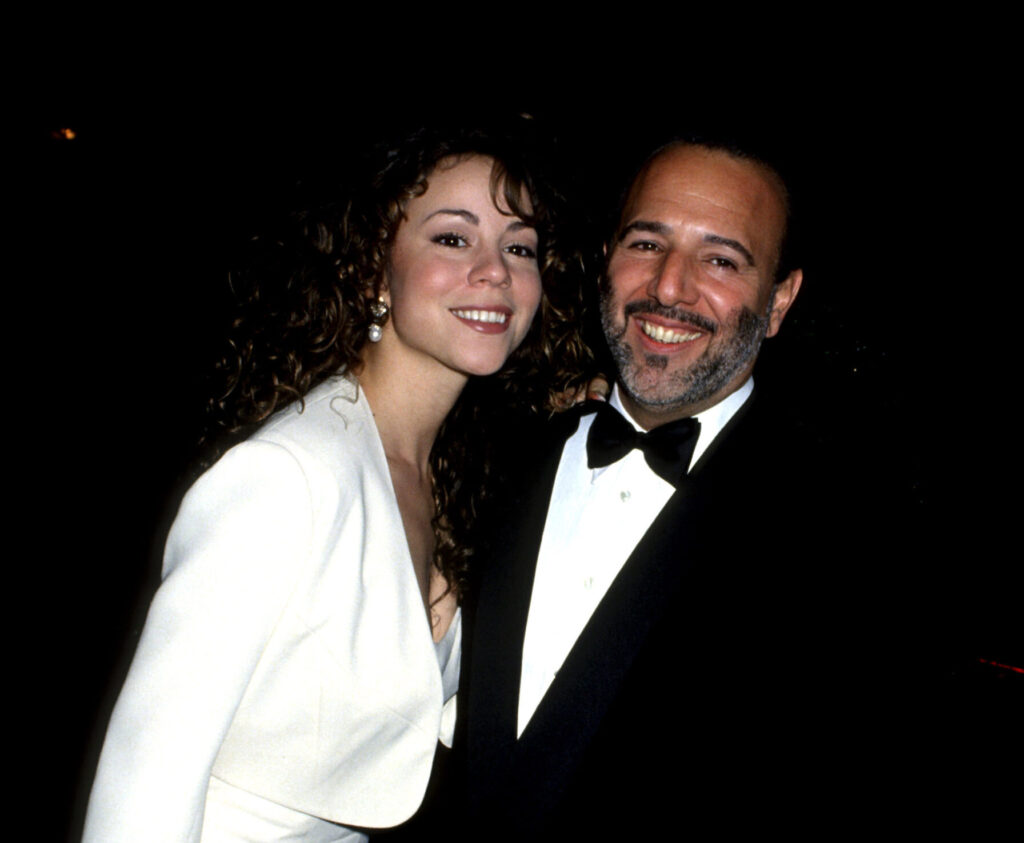 Mariah Carey with ex-husband, on the day of their wedding, Tommy Mottola former Sony executive