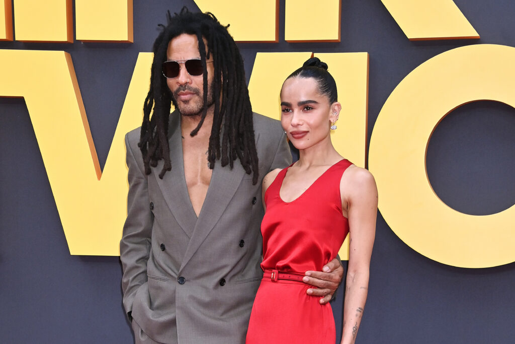 Lenny Kravitz and Zoe Kravitz attend the European Premiere of "Blink Twice" at Odeon Luxe Leicester Square
