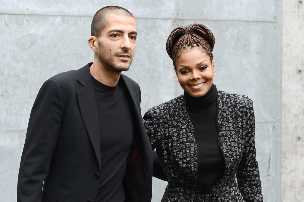 Wissam al Mana and Janet Jackson attend the Giorgio Armani fashion show during Milan Fashion Week Womenswear Fall/Winter 2013/14 on February 25, 2013 in Milan, Italy.